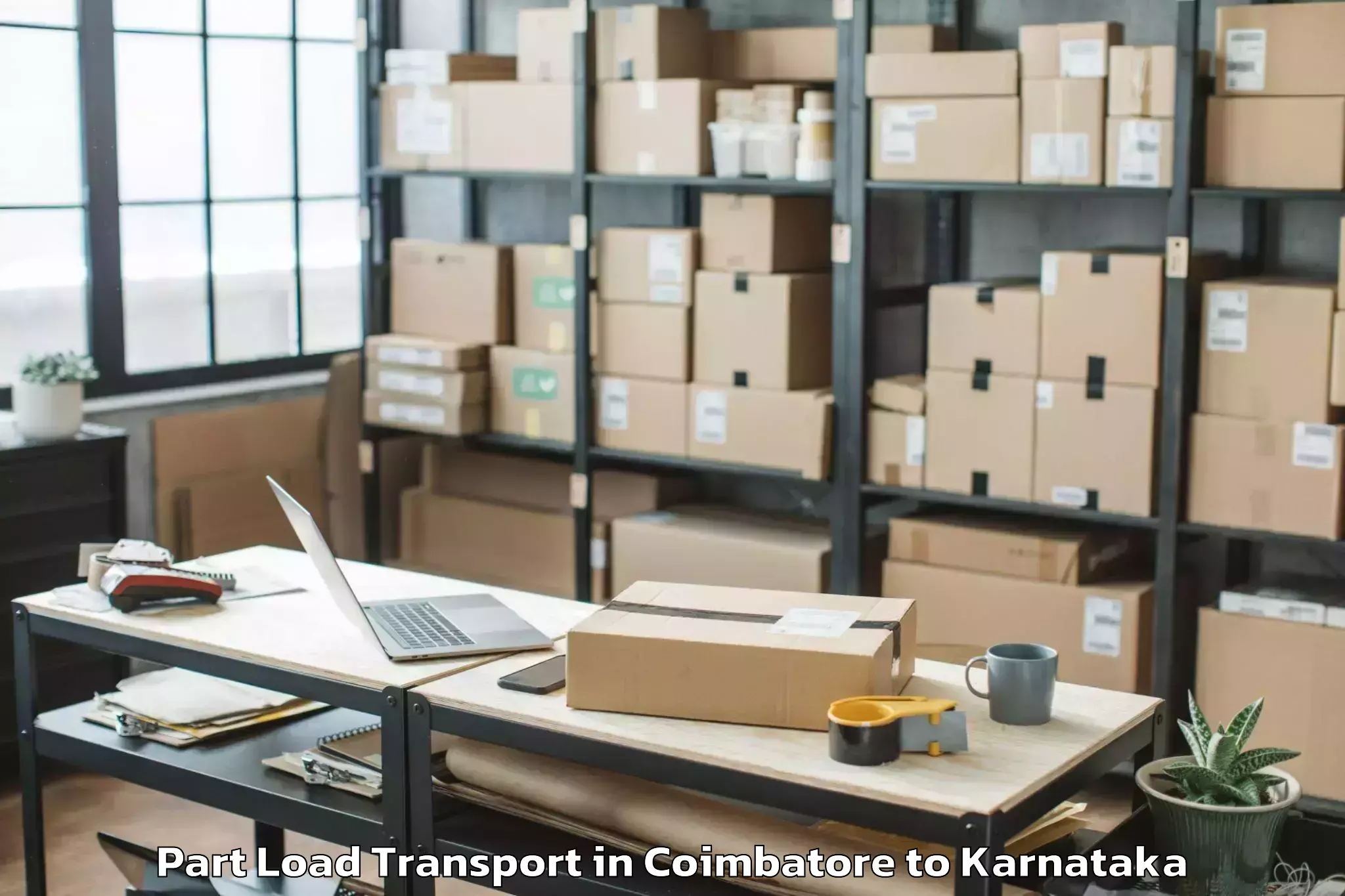 Hassle-Free Coimbatore to Holalu Part Load Transport